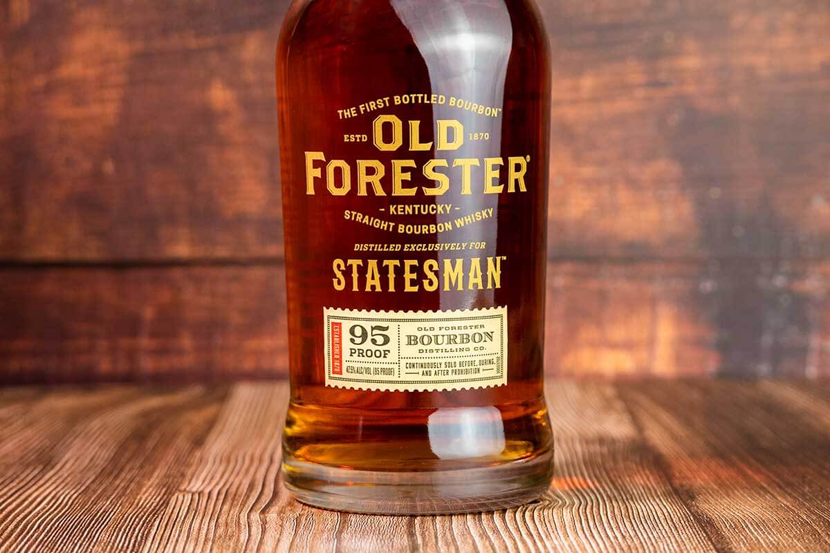 Old Forester Statesman bottle detail