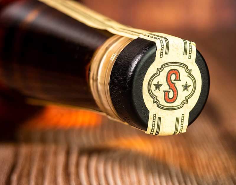 Old Forester Statesman cork and seal detail