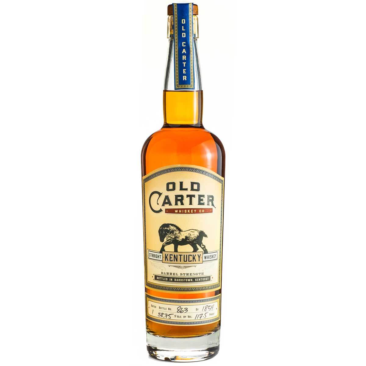 Old Carter Kentucky Whiskey bottle