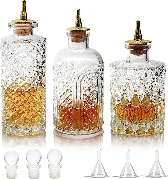 Vintage Bitters Dasher Bottles for Cocktails