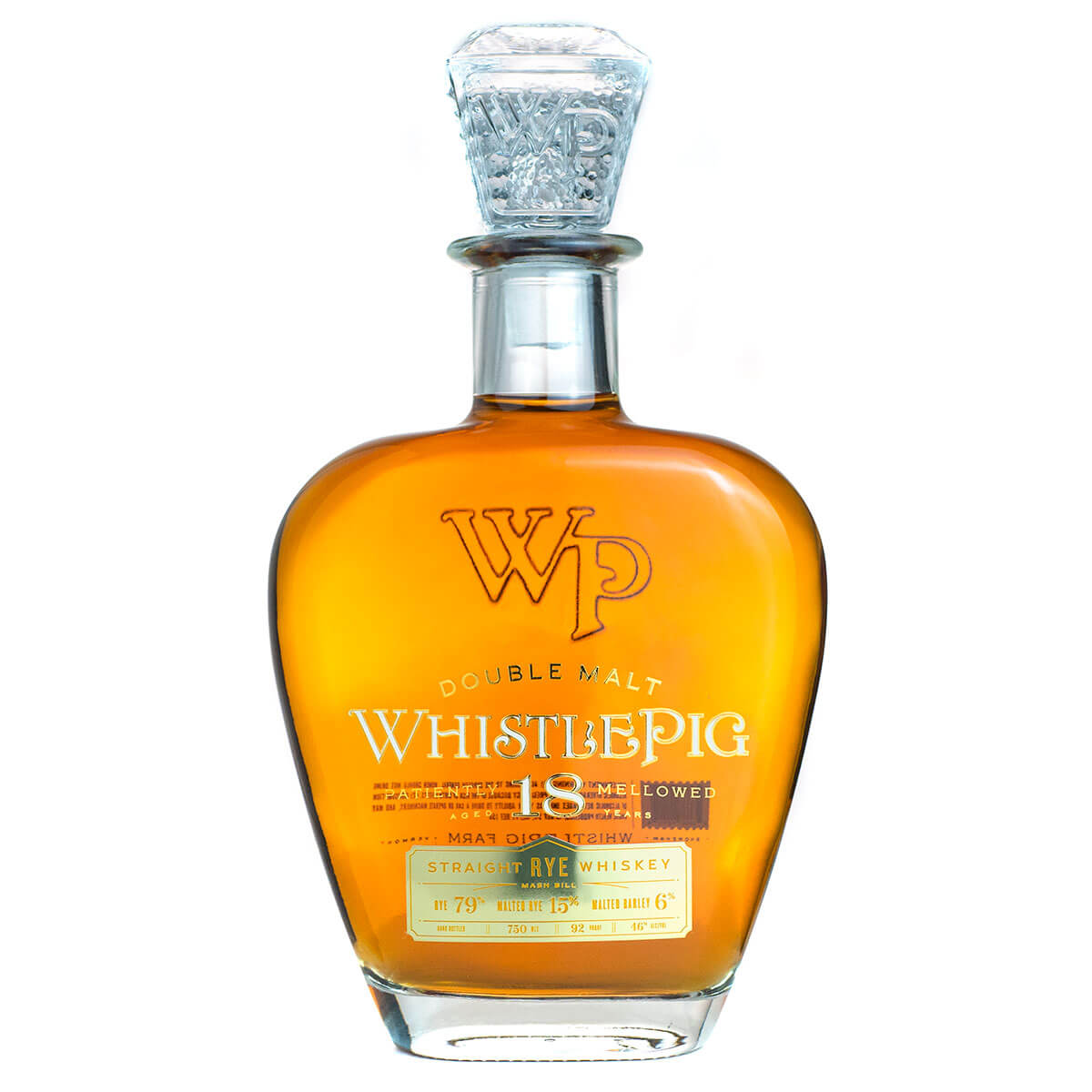 WhistlePig 18 Year Double Malt Rye bottle