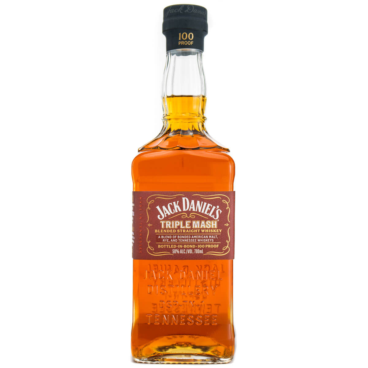 Jack Daniel’s Triple Mash Blended Straight Whiskey bottle