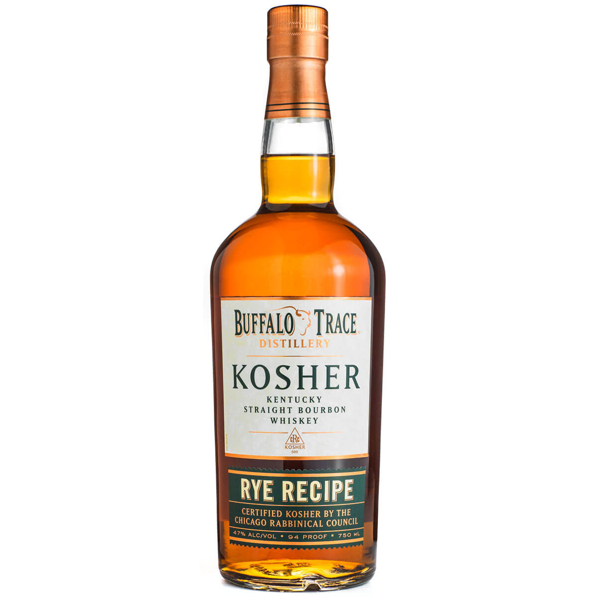 Buffalo Trace Kosher Rye Recipe Bourbon bottle