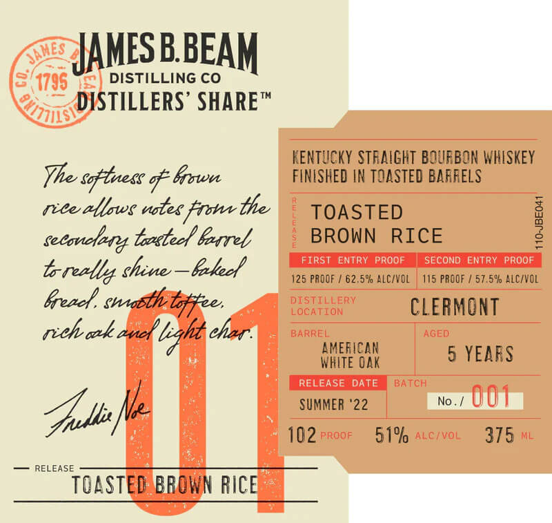 James B. Beam Distillers' Share 01 front label