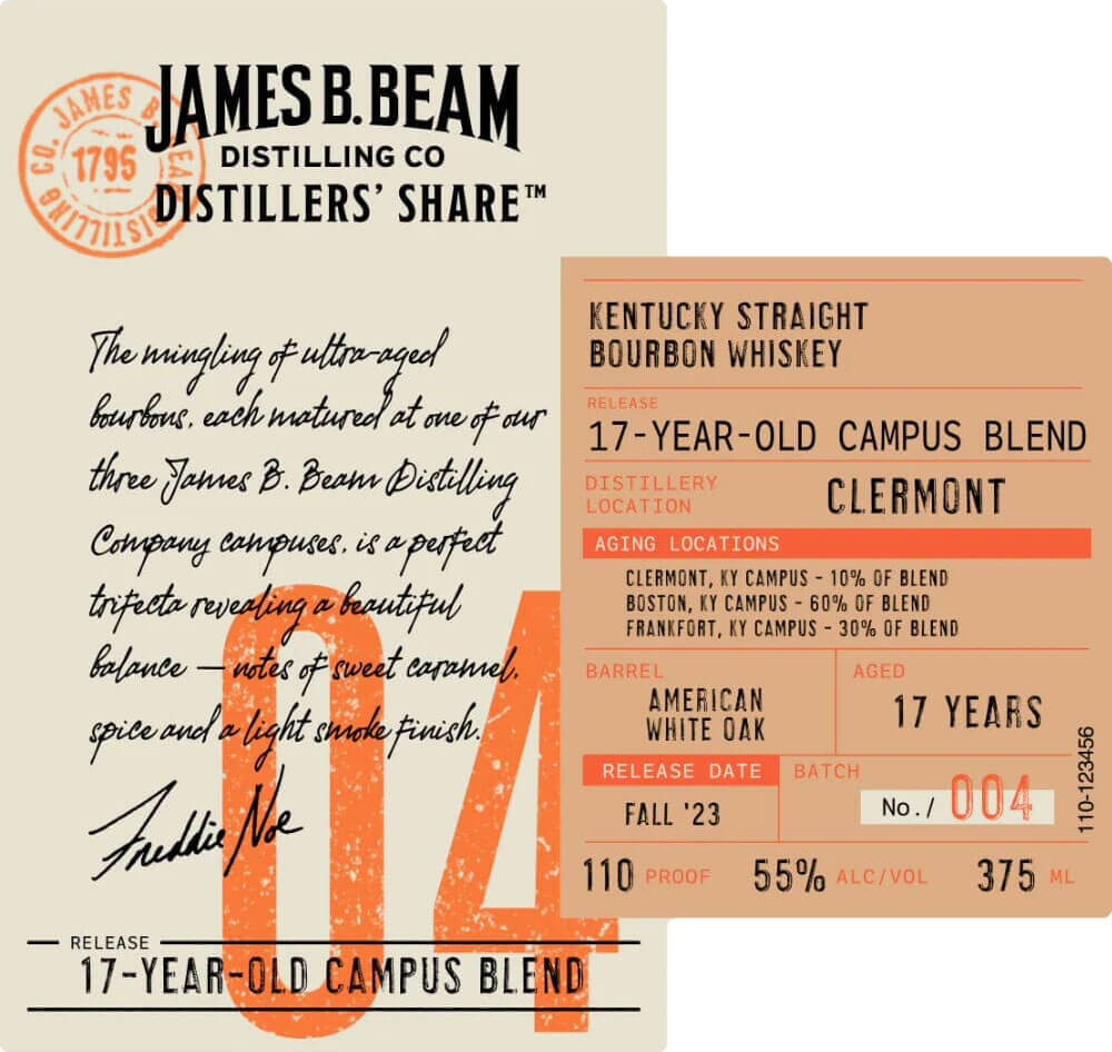 James B. Beam Distillers' Share 04 front label