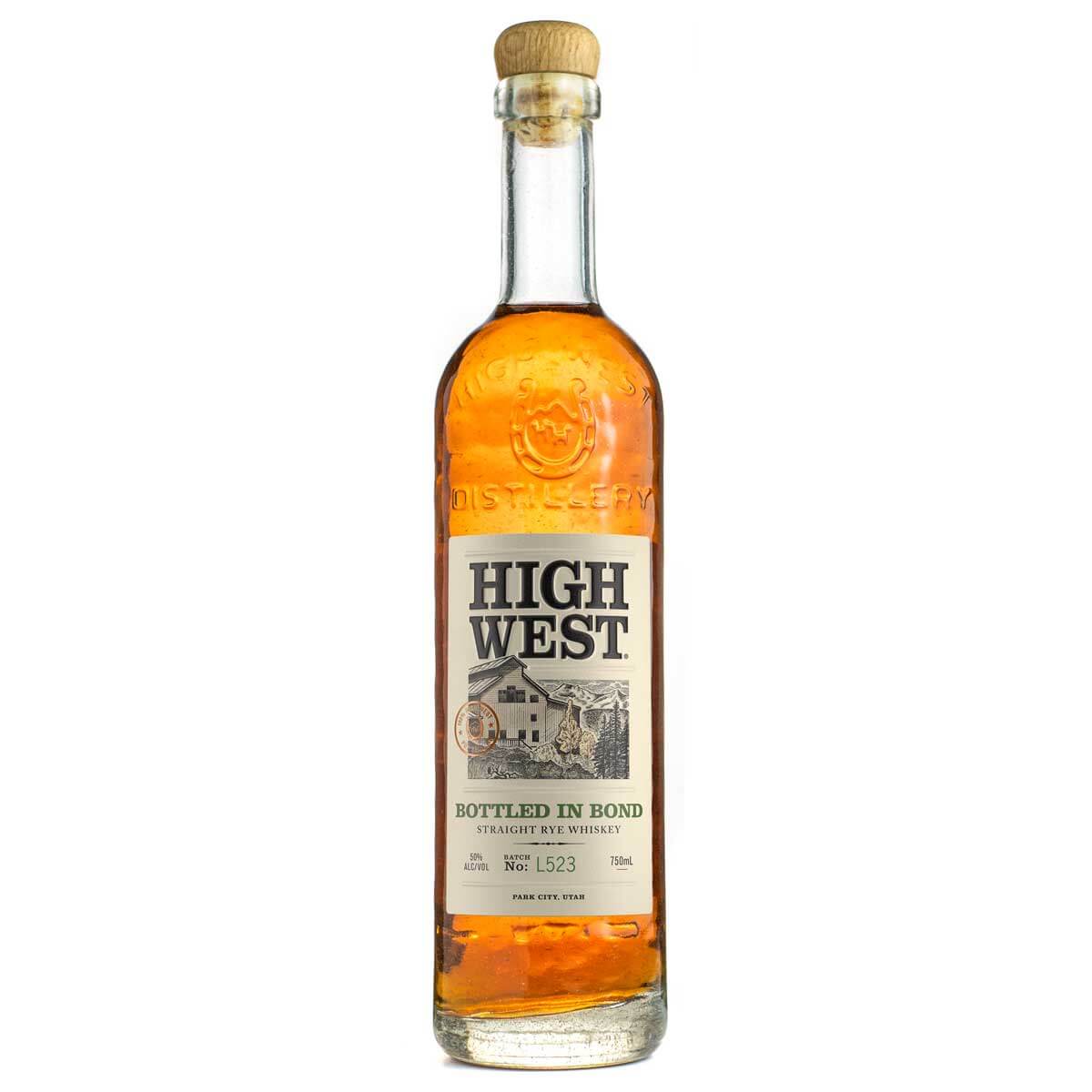 High West Bottled in Bond Rye Whiskey bottle