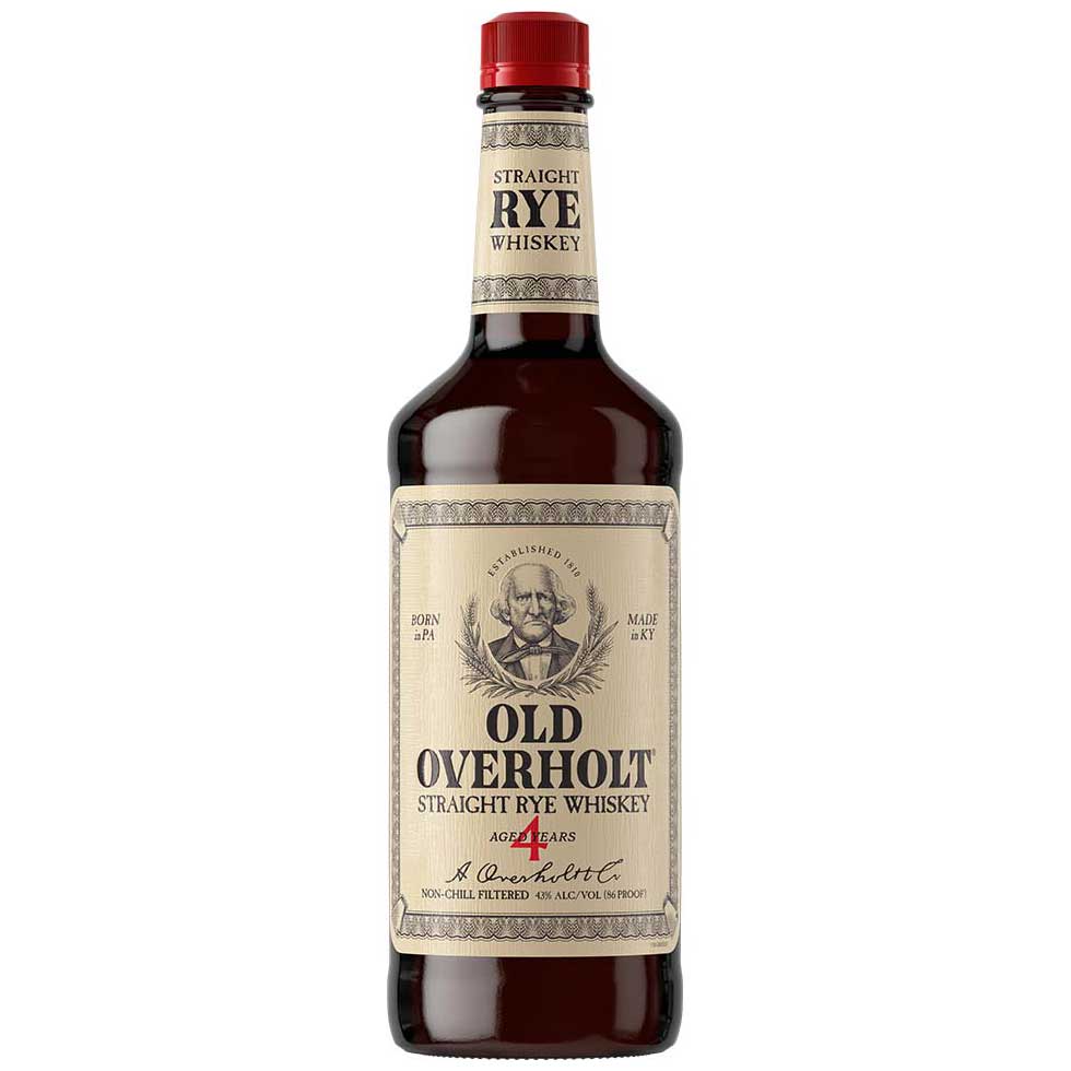 Old Overholt 4 Year Old Straight Rye Whiskey bottle