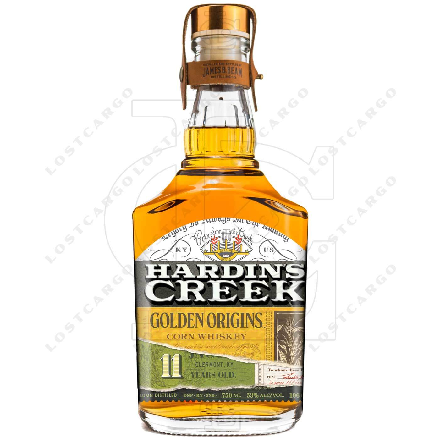 Hardin's Creek Golden Origins Corn Whiskey bottle