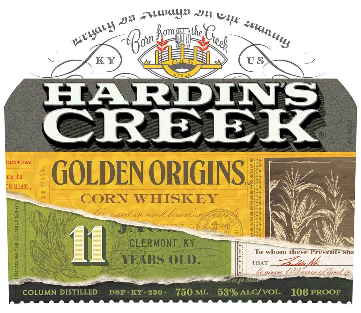 Hardin's Creek Golden Origins front label